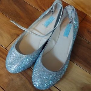 Blue by Betsy Johnson Sparkly Rhinstone Flats